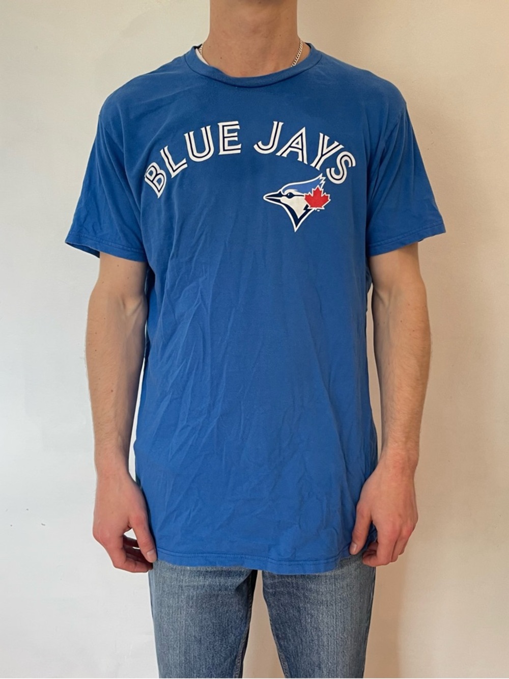 LG Blue Jays Graphic Tee - Blue with Red Accent